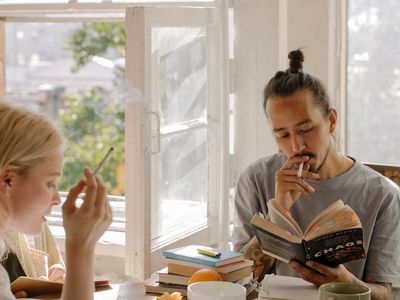 Student studying with coffee